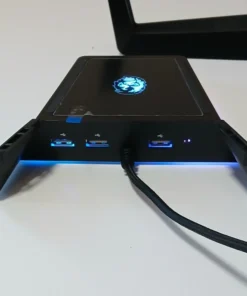 Alternative view of Stojak na słuchawki RGB z gniazdami USB