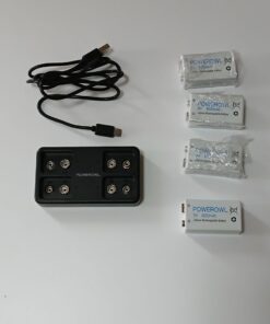 Zestaw ładowarka i 4 baterie 9V