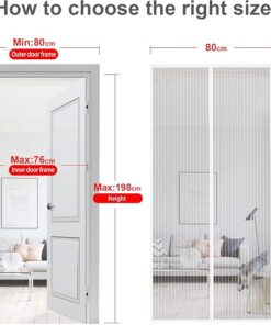 MYCARBON Magnetyczna moskitiera na drzwi 80 x 200 cm