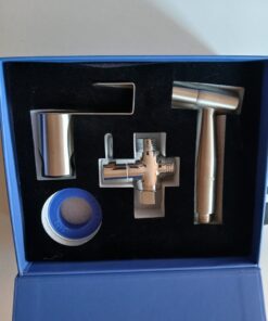 Nowoczesny Bidet Ręczny AQUA EARTH - Zestaw do WC (Szczotkowany Nikiel) - obrazek 4