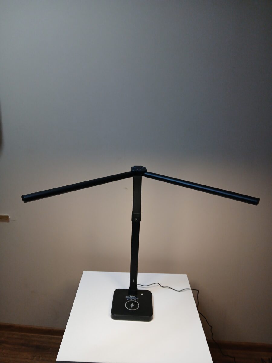 Podwójna Lampka Biurkowa LED 24W + Ładowarka Indukcyjna Qi - obrazek 2
