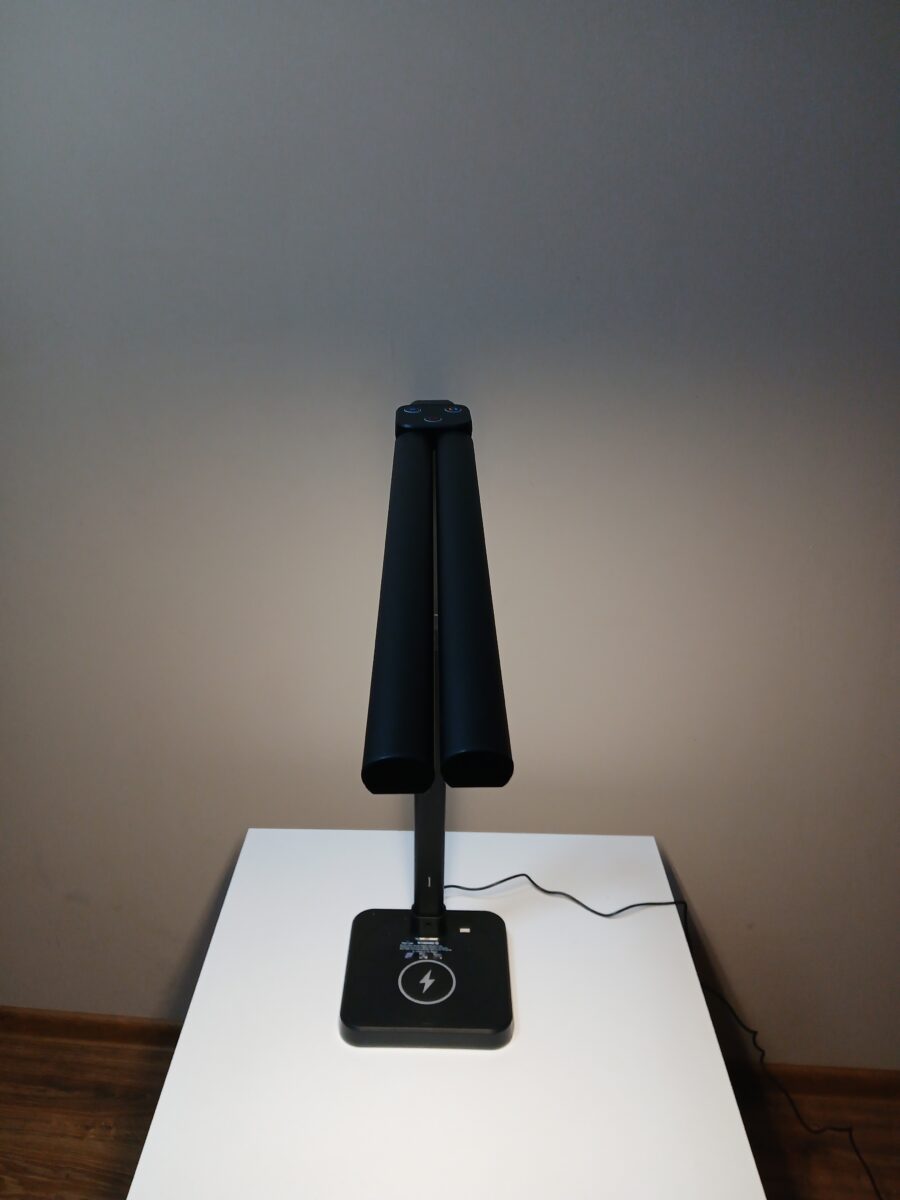 Podwójna Lampka Biurkowa LED 24W + Ładowarka Indukcyjna Qi - obrazek 3