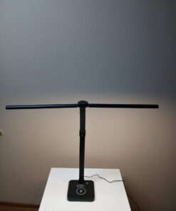 Podwójna Lampka Biurkowa LED 24W + Ładowarka Indukcyjna Qi