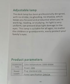 Podwójna Lampka Biurkowa LED 24W + Ładowarka Indukcyjna Qi - obrazek 8