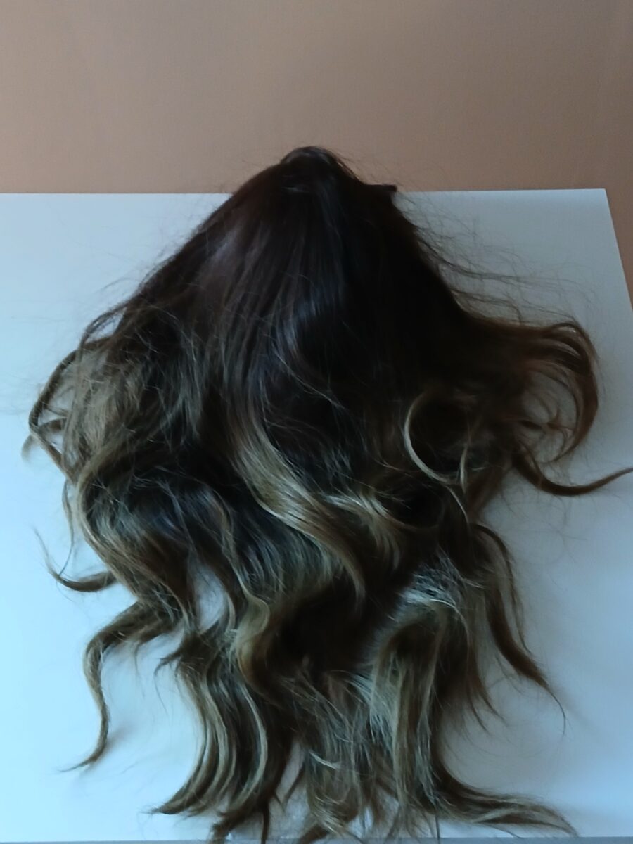 Peruka OUFEI Long Wavy – Piękne Fale Ombre, Naturalny Wygląd