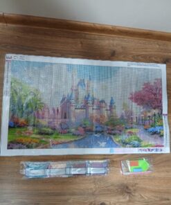 🌟 Zestaw do Mozaiki Diamentowej Diamond Painting 70x40 - Zamek