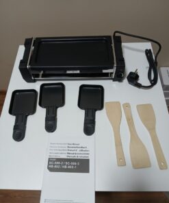 Grill Raclette Hengbo 700W + 3 patelnie + 3 łopatki