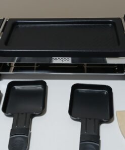 Grill Raclette Hengbo 700W + 3 patelnie + 3 łopatki - obrazek 2