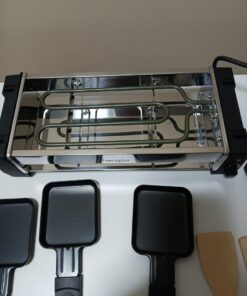 Grill Raclette Hengbo 700W + 3 patelnie + 3 łopatki - obrazek 5