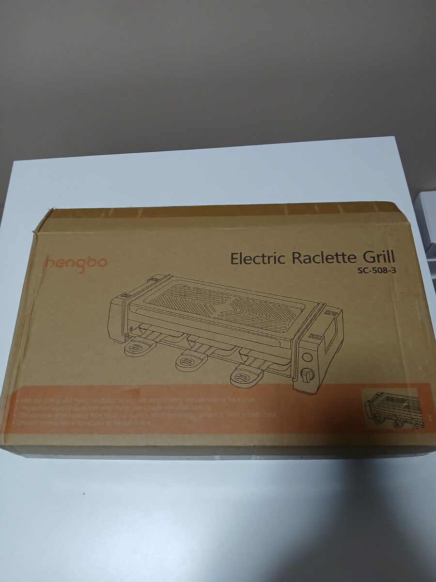 Grill Raclette Hengbo 700W + 3 patelnie + 3 łopatki - obrazek 6