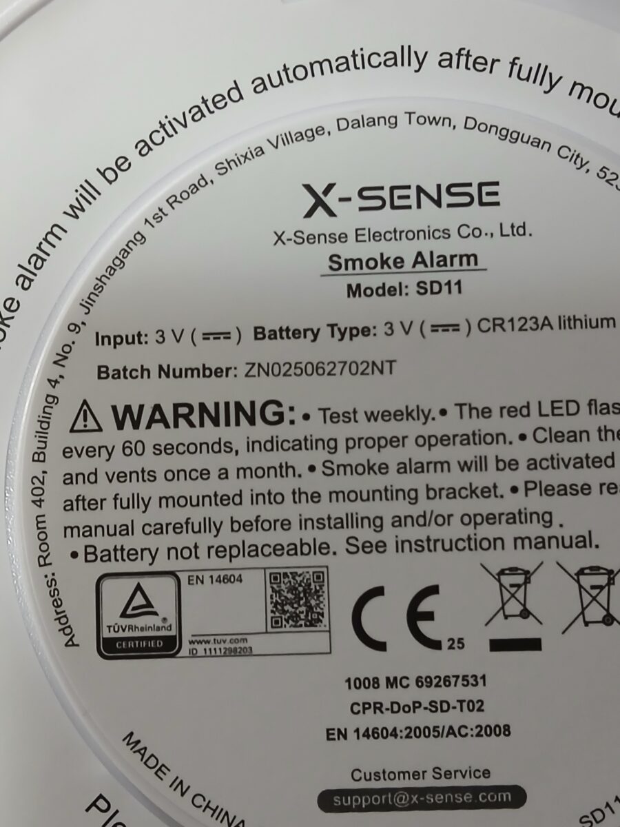 Zestaw 10x czujnik dymu X-SENSE SD11 certyfikat TÜV - obrazek 6
