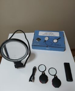 Lupa powiększająca na szyję  30 LED akumulator 3 tryby światła