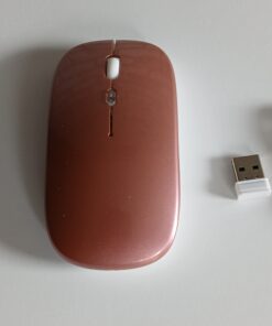 Alternative view of Myszka bezprzewodowa ultra-slim różowe złoto USB Bluetooth