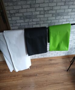Alternative view of Zestaw oświetleniowy HAKUTATZ VL‑6060 — 2× softbox, statywy, 3× tło (green/black/white), klamry komplet!