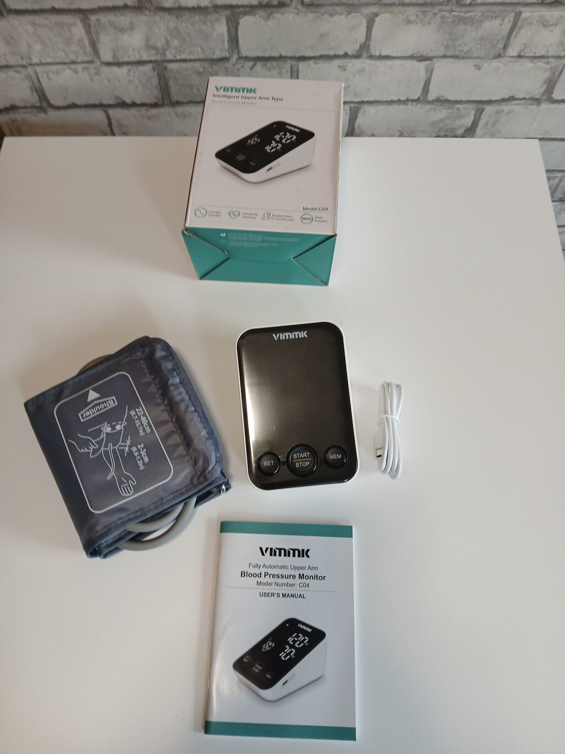 Ciśnieniomierz naramienny VIMMK C04 automatyczny pamięć 2x120 USB-C
