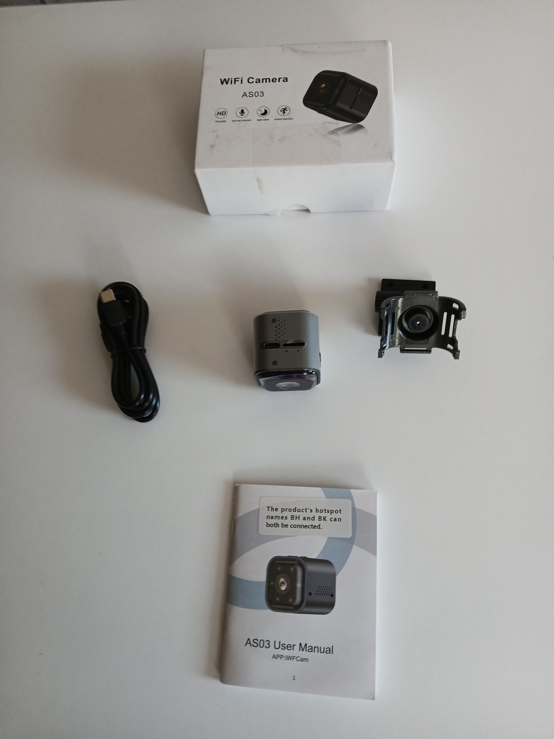 Mini kamera bezprzewodowa WiFi AS03 HD detekcja ruchu nocna iWFCam niania live