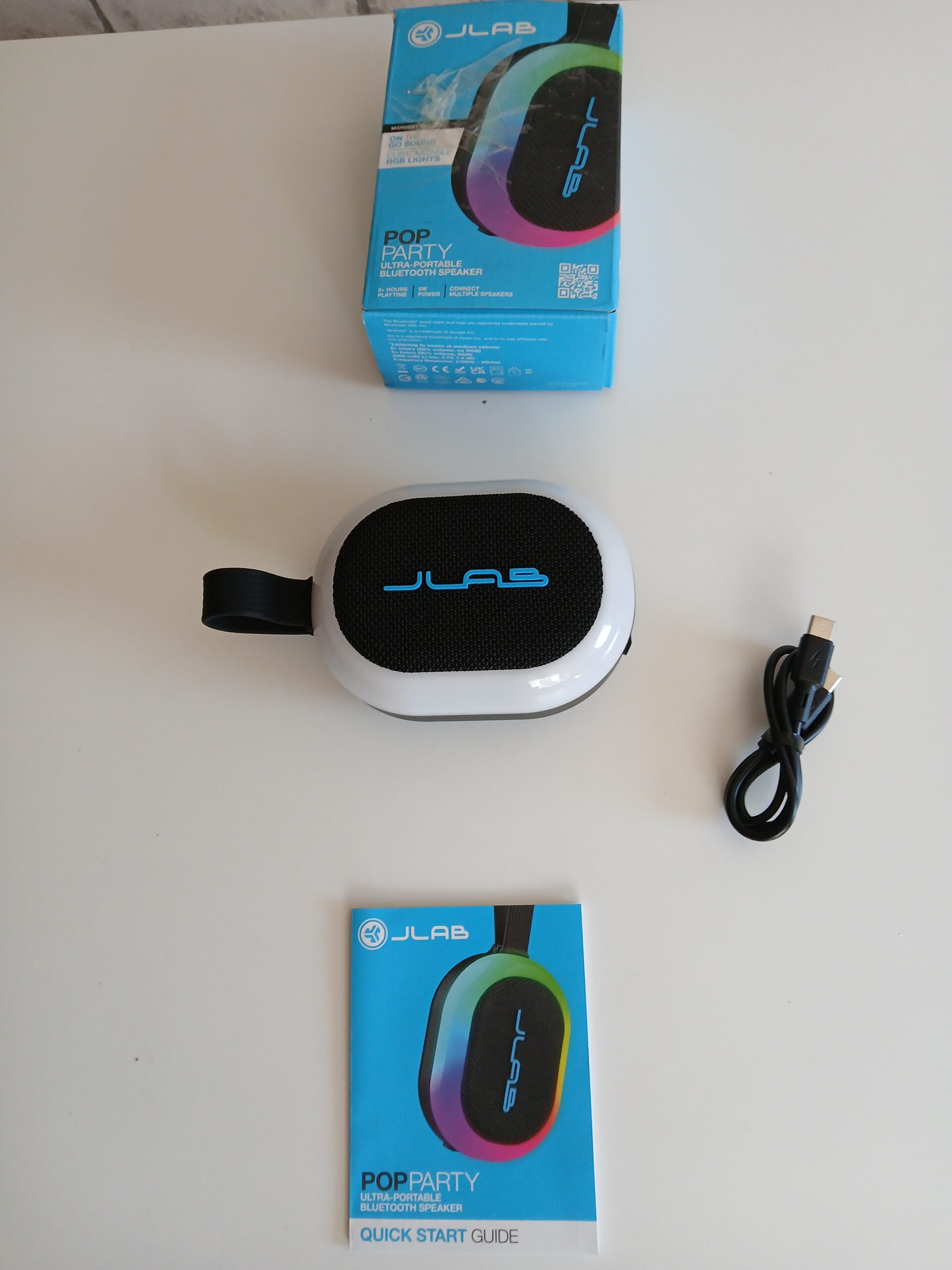 Głośnik bluetooth jlab pop party rgb magnes IPX5