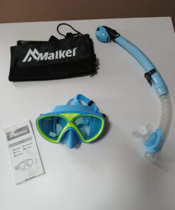 Zestaw do snorkelingu MALKER maska + fajka szyba hartowana + worek