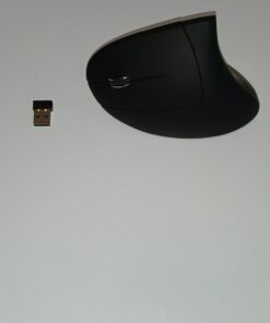 Myszka bezprzewodowa pionowa ergonomiczna 2.4GHz RGB czarna