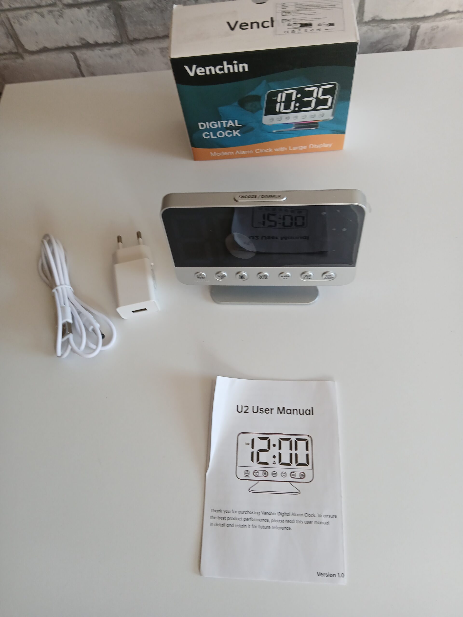 Zegar cyfrowy budzik LED Venchin U2 RGB