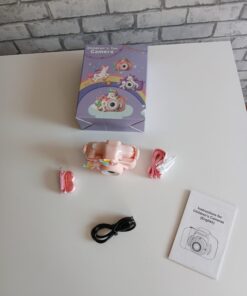 Cyfrowy aparat fotograficzny dla dzieci jednorożec gry