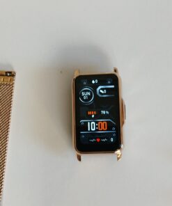 Elegancki smartwatch opaska Rose Gold + 2 paski (Mesh + Silikon) - obrazek 2