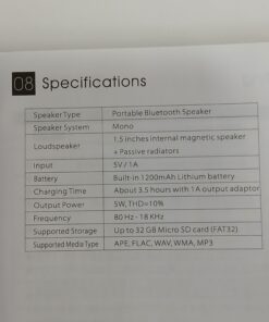 Głośnik bezprzewodowy Bluetooth MiFa A1 czarny MicroSD AUX outdoor bas - obrazek 6