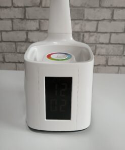 Lampka biurkowa LED zegar termometr przybornik RGB multicolor - obrazek 6