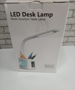 Lampka biurkowa LED zegar termometr przybornik RGB multicolor - obrazek 8