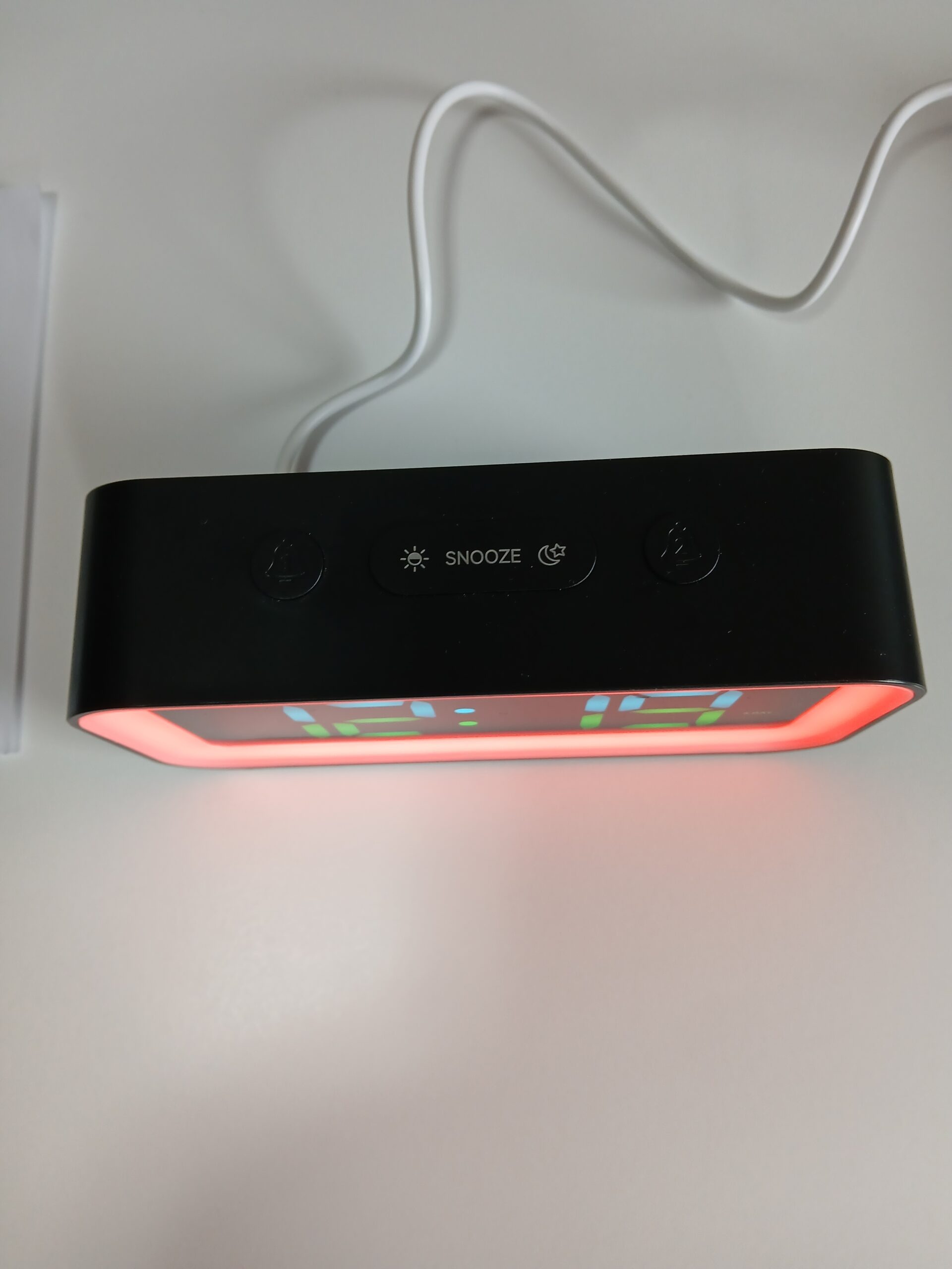 Zegar budzik cyfrowy RGB Mosuo GS-202-2 lampka nocna podświetlenie - obrazek 4