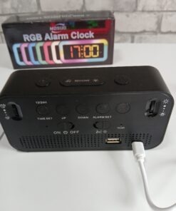 Zegar budzik cyfrowy RGB Mosuo GS-202-2 lampka nocna podświetlenie - obrazek 5