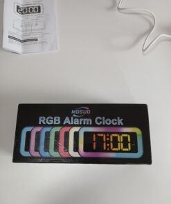 Zegar budzik cyfrowy RGB Mosuo GS-202-2 lampka nocna podświetlenie - obrazek 6