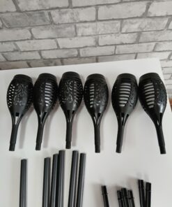 Lampa solarna pochodnia LED z efektem płomienia – Zestaw 6 szt. - obrazek 5