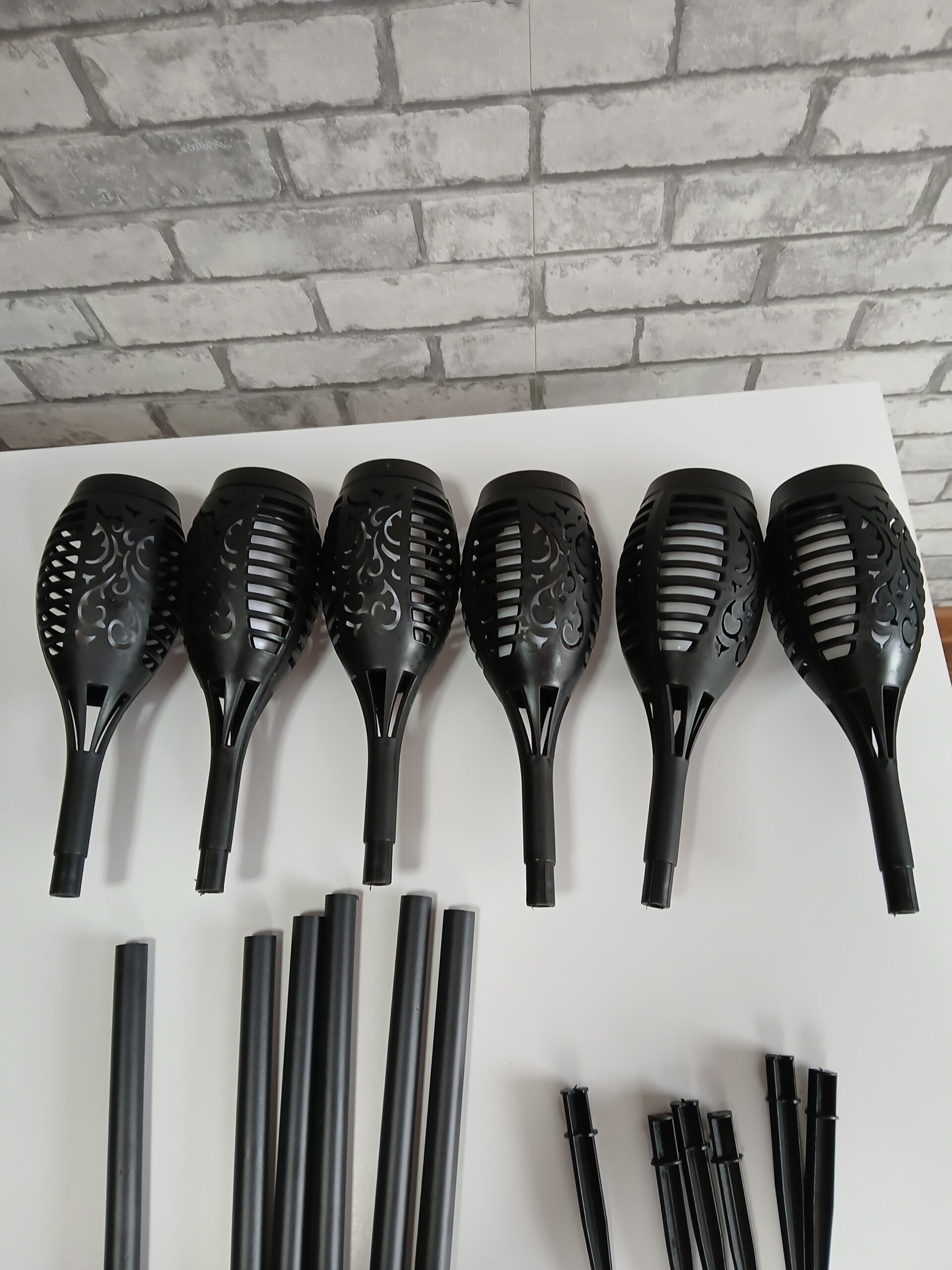 Lampa solarna pochodnia LED z efektem płomienia – Zestaw 6 szt. - obrazek 5