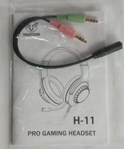 Słuchawki gamingowe masacegon H-11 z mikrofonem LED czarno-niebieskie - obrazek 4