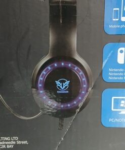Słuchawki gamingowe masacegon H-11 z mikrofonem LED czarno-niebieskie - obrazek 5