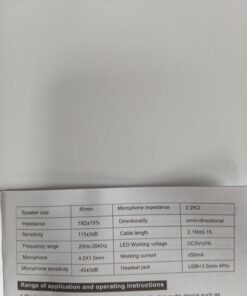 Słuchawki gamingowe masacegon H-11 z mikrofonem LED czarno-niebieskie - obrazek 6