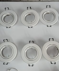Alternative view of Zestaw 10x oprawa halogenowa podtynkowa ruchoma biała + gniazda GU10 Wonkelly