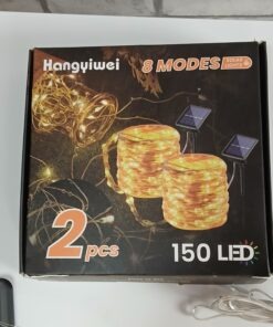Lampki solarne ogrodowe LED druciki 2 szt. 150 LED 8 trybów - obrazek 6
