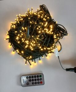 Lampki choinkowe LED girlanda sieciowa 30m ciepła biel pilot timer WX007