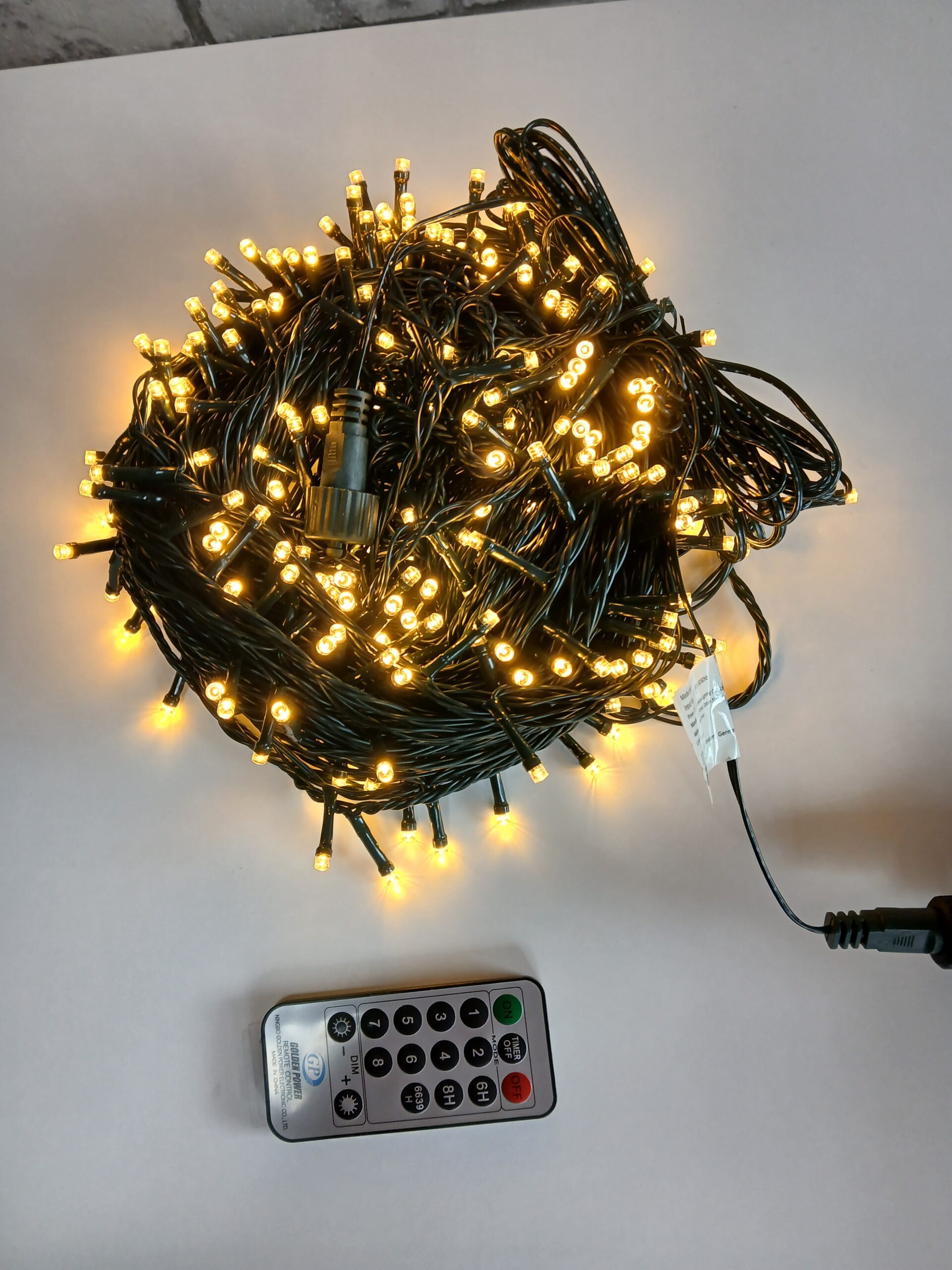 Lampki choinkowe LED girlanda sieciowa 30m ciepła biel pilot timer WX007