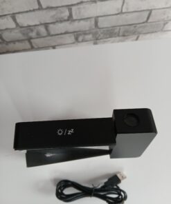 Budzik cyfrowy z projektorem FJ3531 stacja pogody ładowarka USB czarny - obrazek 2