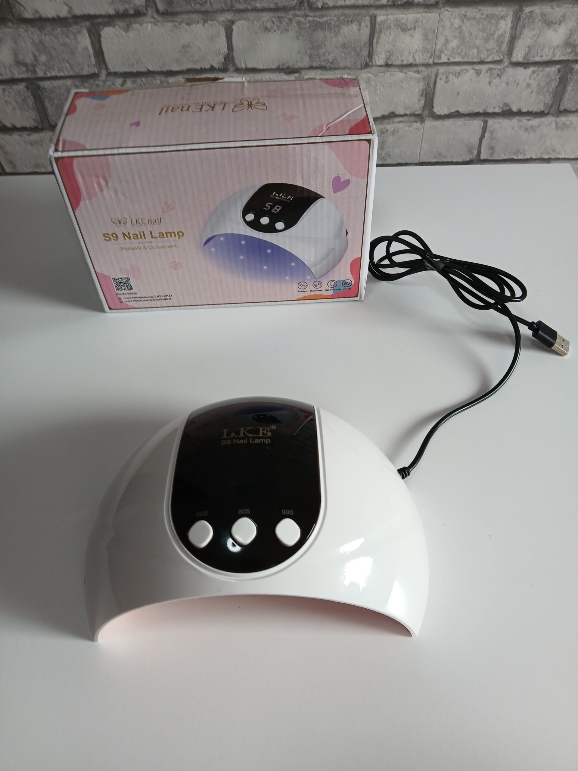 Lampa do paznokci LED UV LKE S9 do manicure hybrydowego - obrazek 2