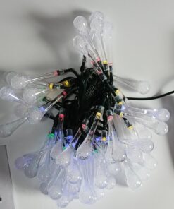 Alternative view of Girlanda solarna ogrodowa 50 LED krople wody GELE019AC multikolor IP65
