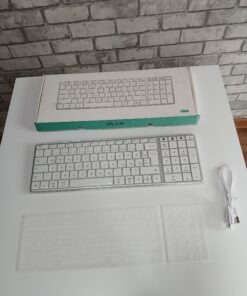 Klawiatura bezprzewodowa Jelly Comb 2.4G metalowa ultra slim nakładka silikonowa