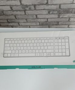 Klawiatura bezprzewodowa Jelly Comb 2.4G metalowa ultra slim nakładka silikonowa - obrazek 4