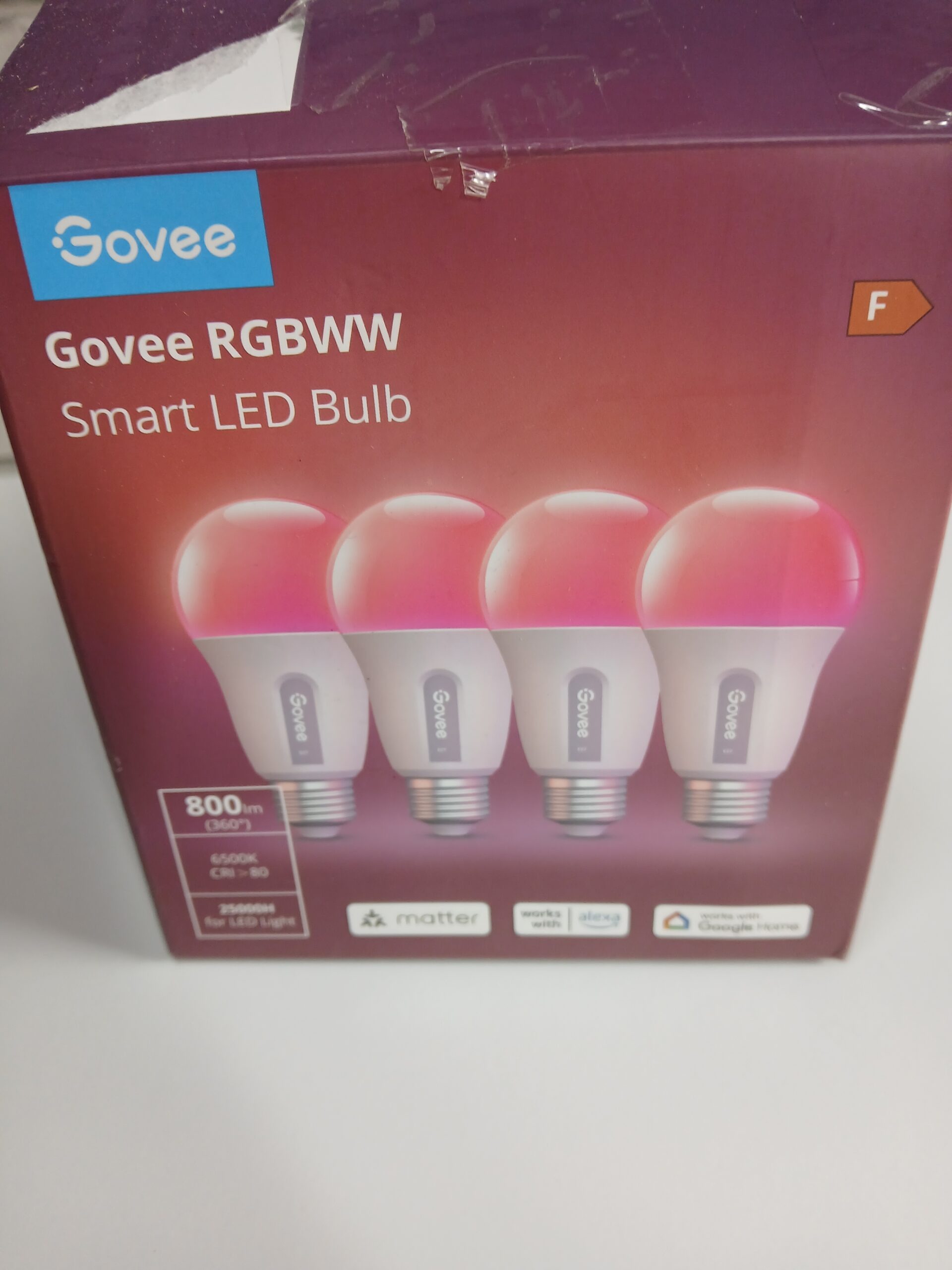 Inteligentne żarówki Smart LED Govee RGBWW E27 9W 800lm Zestaw 4 szt. - obrazek 2