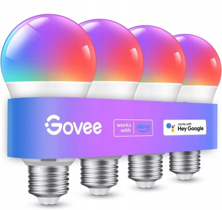 Inteligentne żarówki Smart LED Govee RGBWW E27 9W 800lm Zestaw 4 szt.